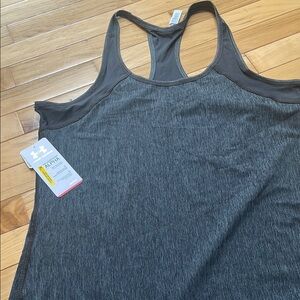 Under Armour Gray Fitted Athletic Tank Top